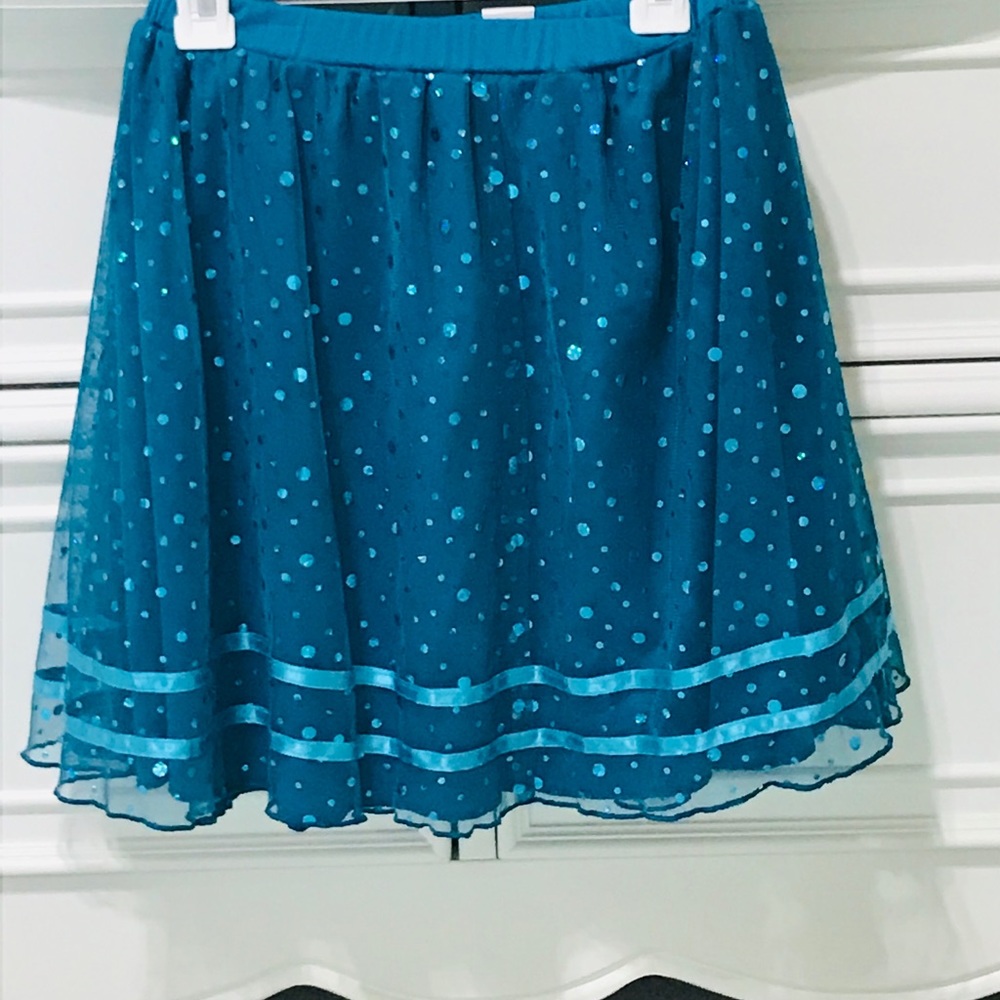 Girls blue glitter skirt